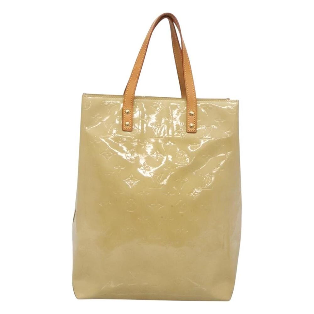 Louis Vuitton Monogram Vernis Reade MM Handbag Beige
